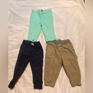 Multiples Kids Pants- Aqua, Navy, Tan